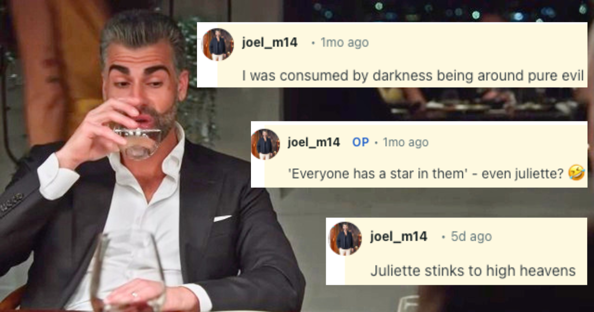 Joel is throwing shade at Juliette (and MAFS viewers) on Reddit