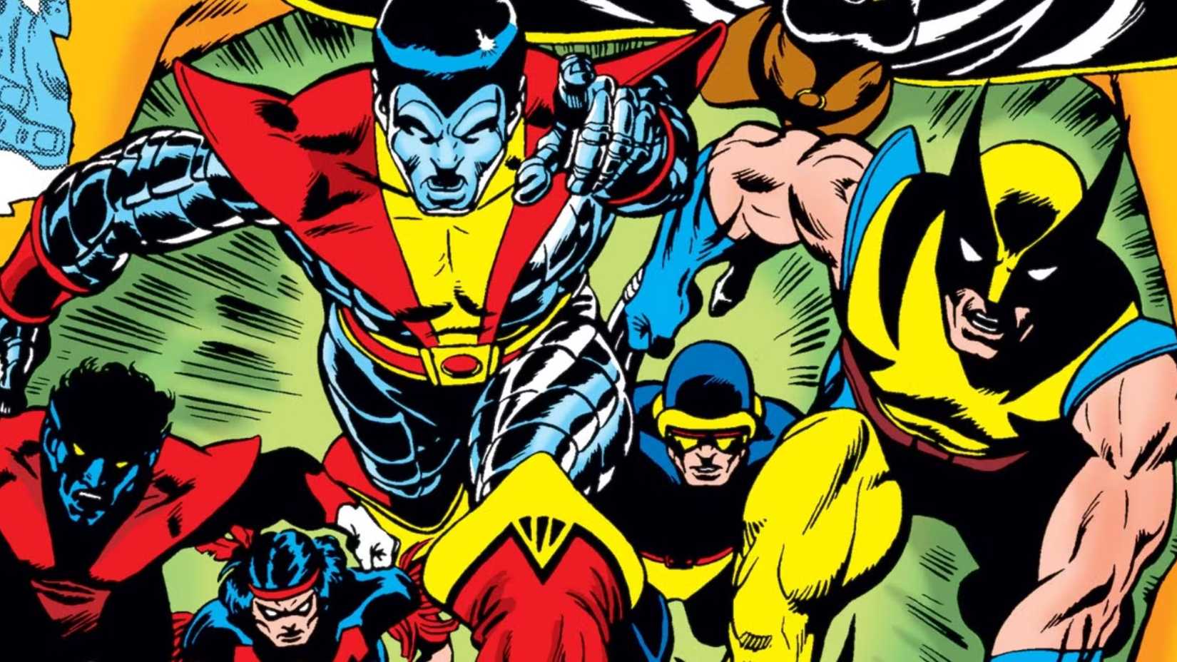 cover art from giant size x-men, showing the second iteration of the team