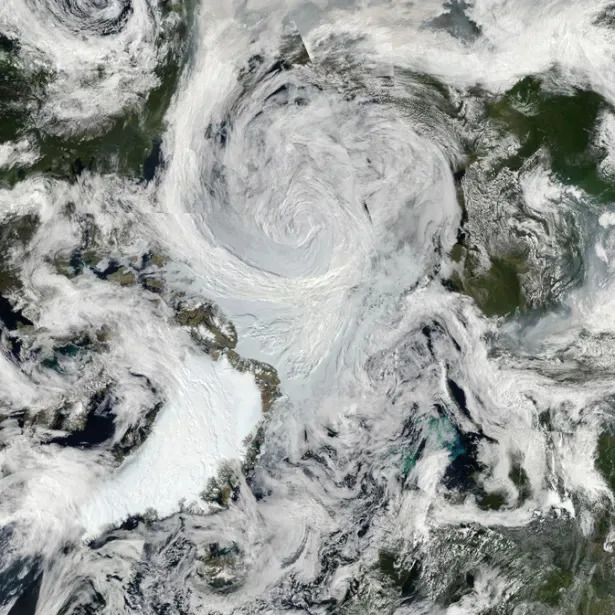 a cyclone in the Arctic