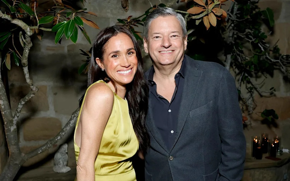 The Duchess of Sussex with Ted Sarandos, the chief executive of Netflix, at the Beef Season Two Tastemaker event