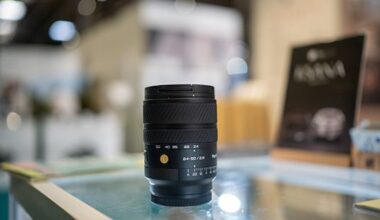 A black camera lens.