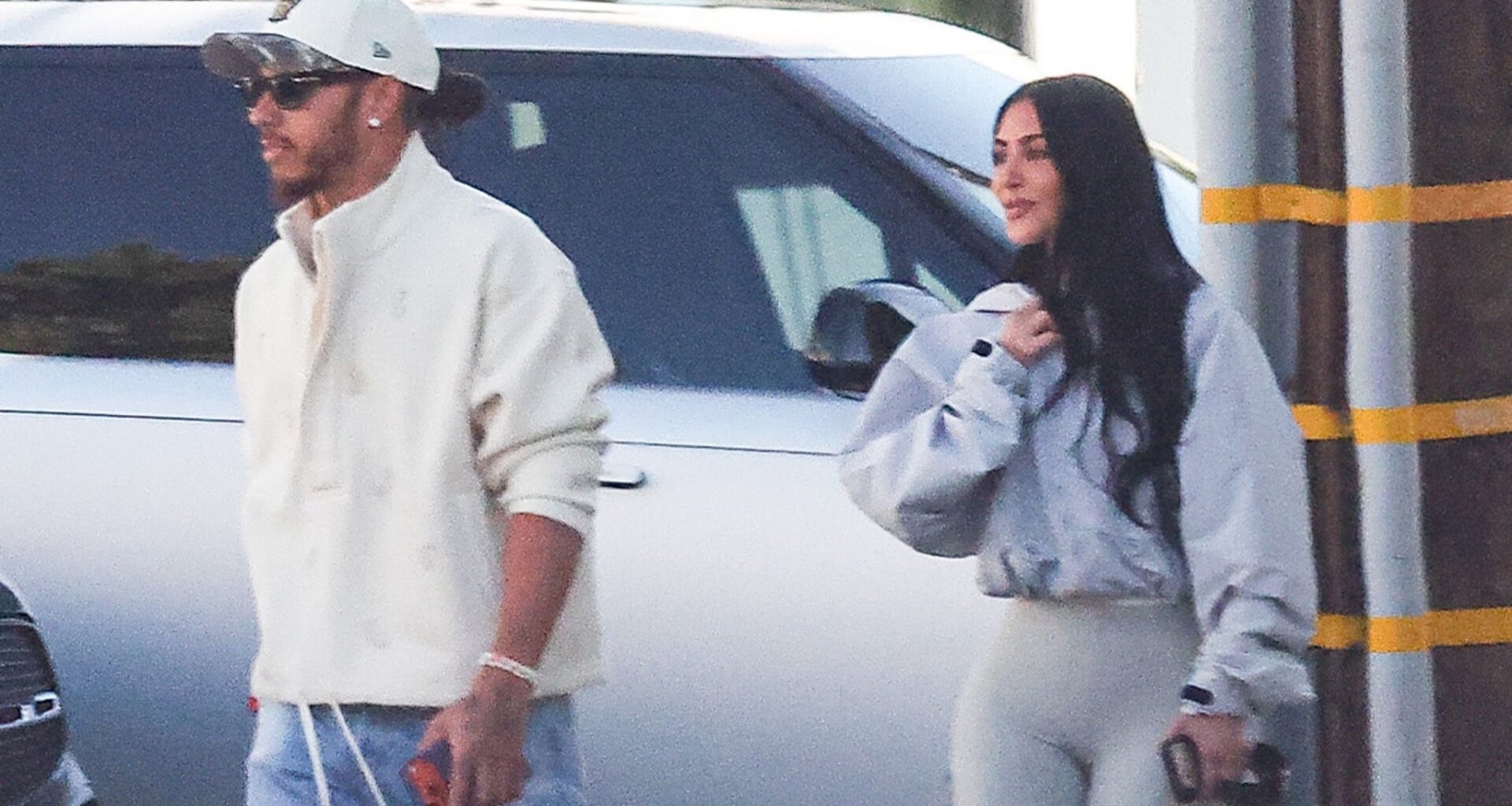 Kim Kardashian and Lewis Hamilton Go Rug Shopping in L.A., See Pics