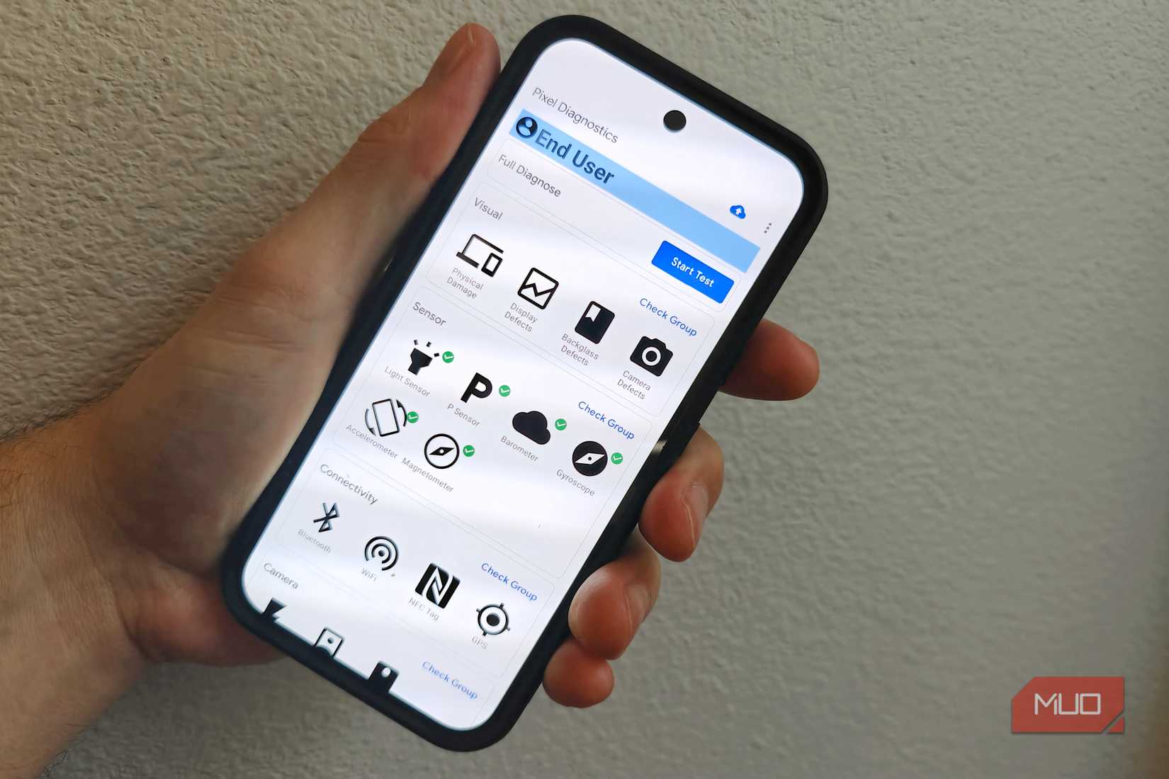 Main Pixel Diagnostics Page