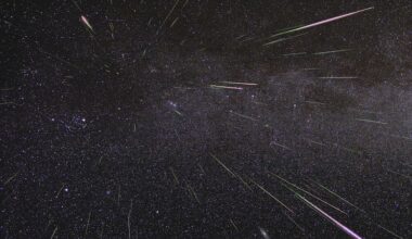 New meteor shower: Time lapse of Geminid metoer shower with dozens of meteors streaking across the sky.