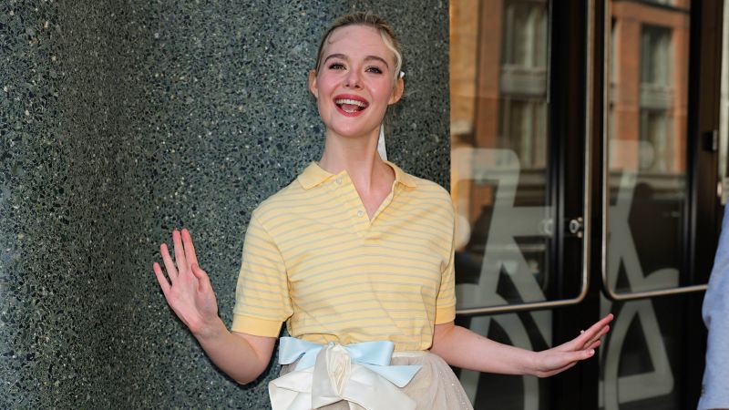 Elle Fanning makes the case for slouchy, old-school femininity