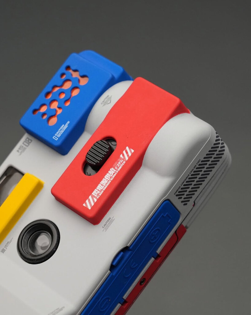 handpainted film camera gundam