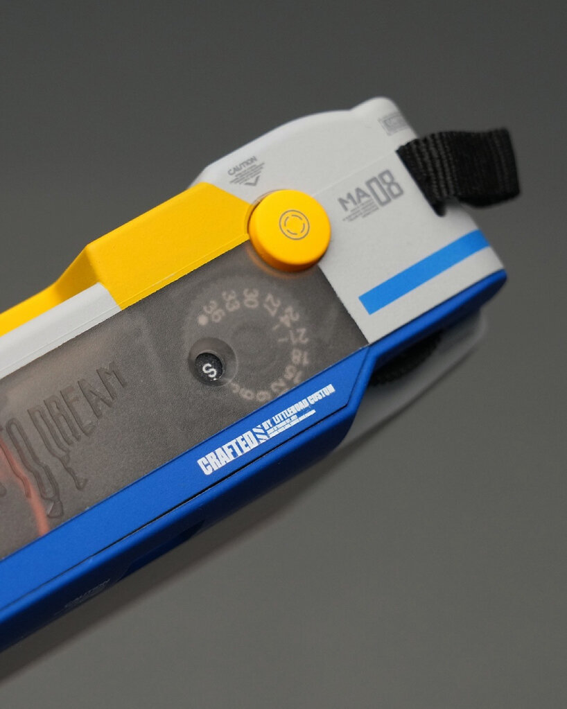 handpainted film camera gundam