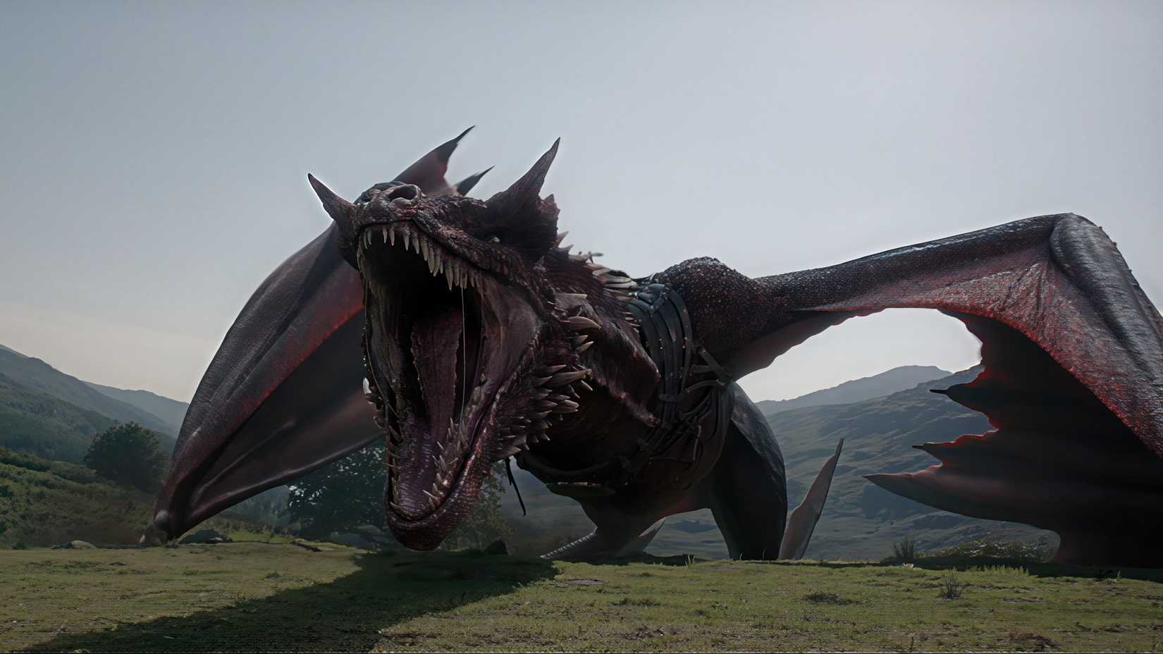 Caraxes roaring in House of the Dragon season 3.