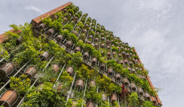 lush facade of potted plants screens this vietnamese home by H&P