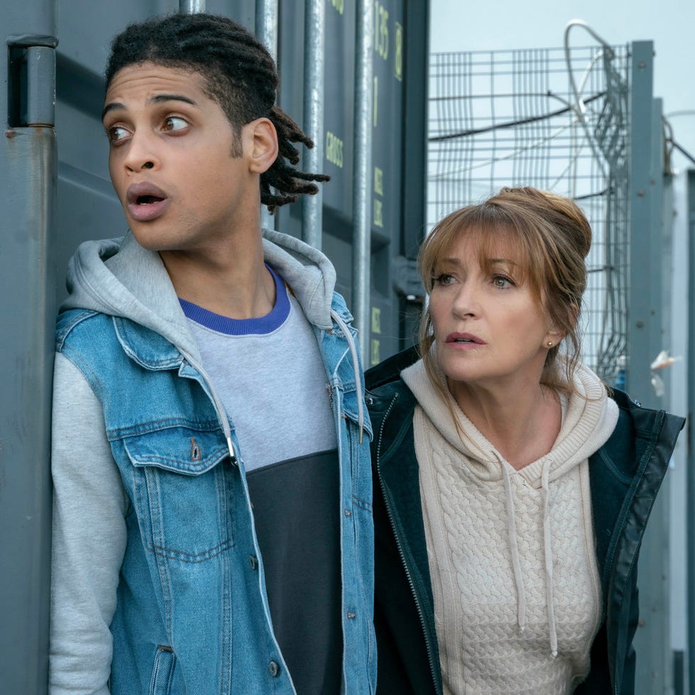 rohan nedd as fergus reid and jane seymour as harry "harriet" wild harry wild _ season 1, episode 3 photo credit: bernard walsh/zoe productions dac/acorntv rohan nedd as fergus reid and jane seymour as harry "harriet" wild harry wild _ season 1, episode 3 photo credit: bernard walsh/zoe productions dac/acorntv