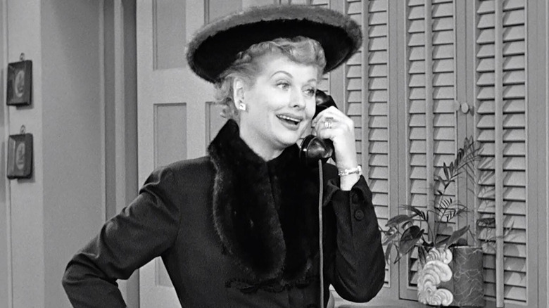 Lucy talking on the phone in I Love Lucy