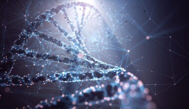 Biotechnology and molecular engineering. 3D illustration, science and technology concept of genetic manipulation.