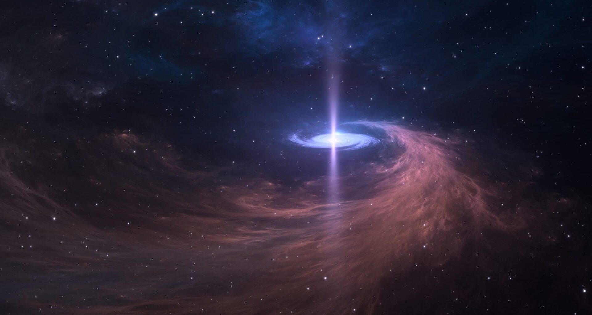 Supermassive black hole in deep space