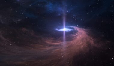 Supermassive black hole in deep space