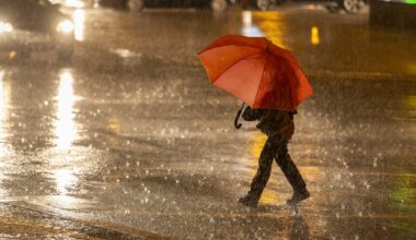 Regional rainfall warning calls for upwards of 40 mm