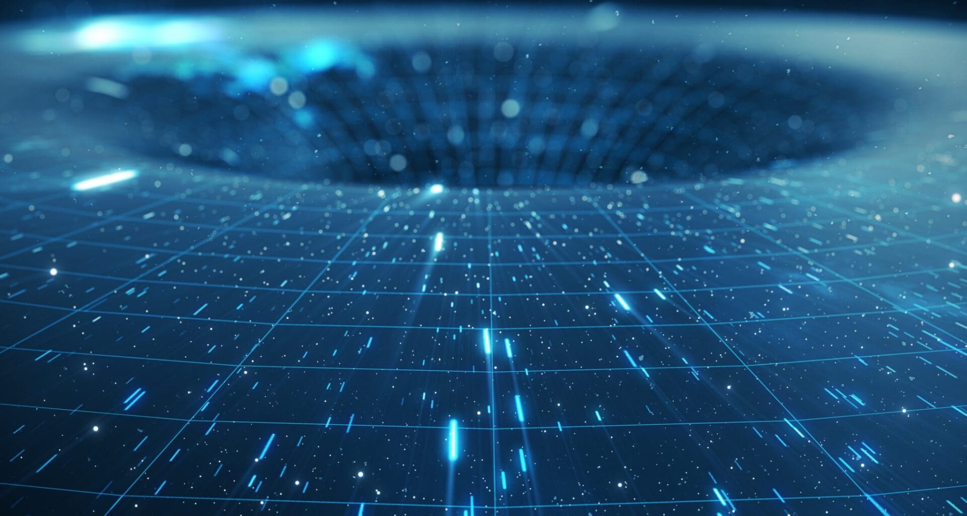 3D illustration tunnel or wormhole, tunnel that can connect one universe with another. Abstract speed tunnel warp in space, wormhole or black hole, scene of overcoming the temporary space in cosmos.