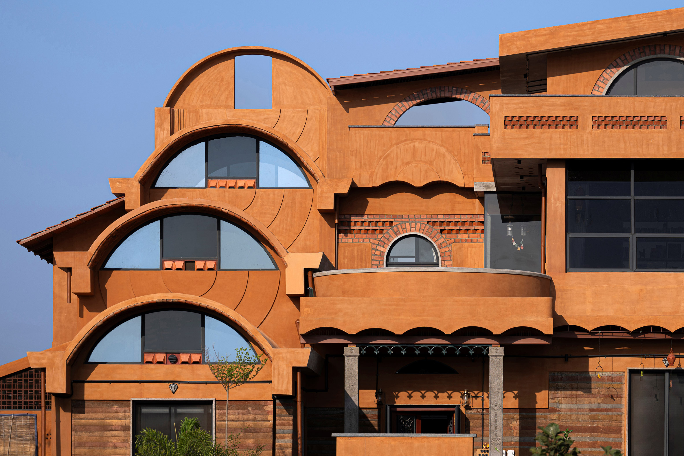 Close-up view of home exterior by Iki Builds