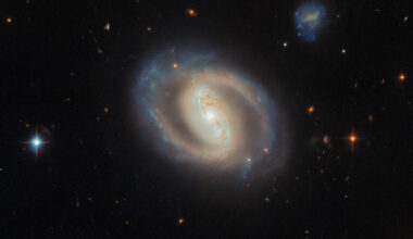 This Hubble image shows IC 486, a barred spiral galaxy some 380 million light-years away in the constellation of Gemini. Image credit: NASA / ESA / Hubble / M.J. Koss / A.J. Barth.