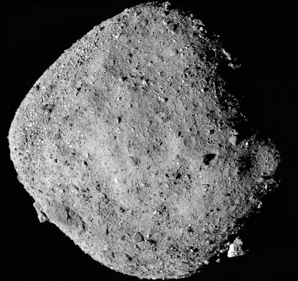This mosaic image of asteroid Bennu is composed of 12 images collected on December 2, 2018 by OSIRIS-REx’s PolyCam instrument from a range of 15 miles (24 km). Image credit: NASA / NASA’s Goddard Space Flight Center / University of Arizona.