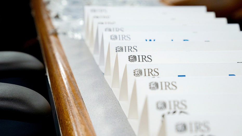 The IRS logo on namecards
