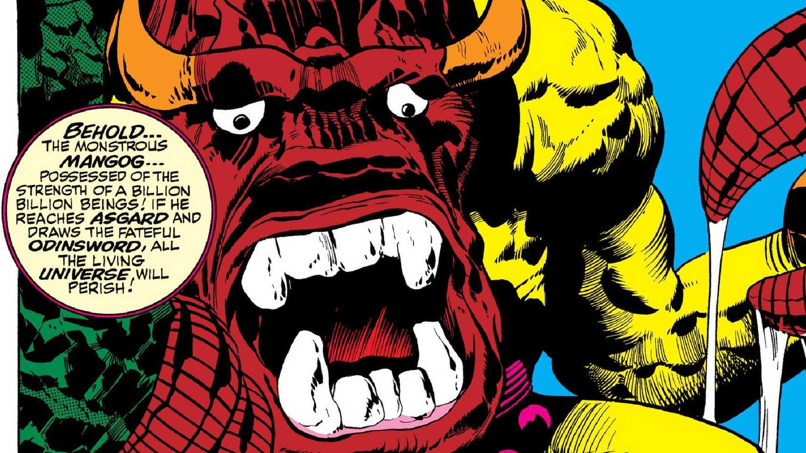 jack kirby thor art showing mangog