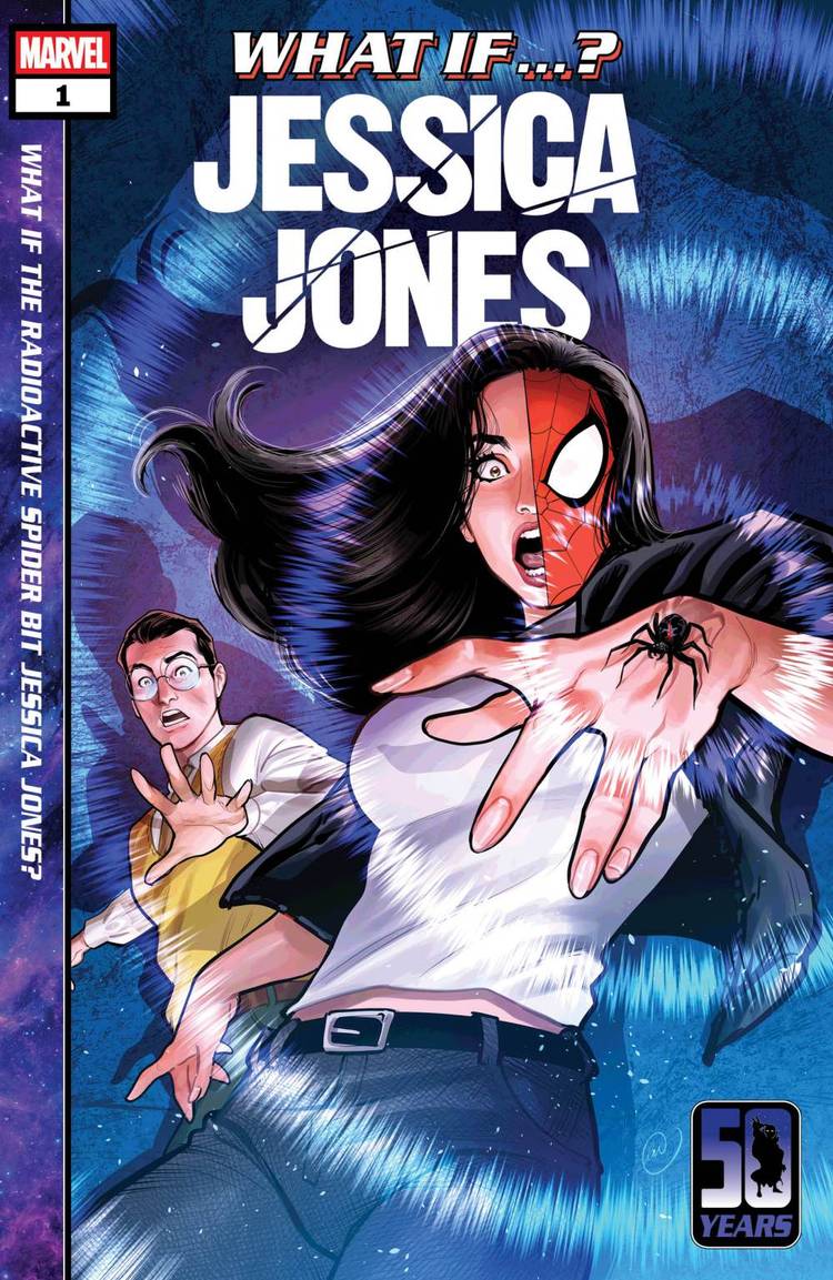 Jessica Jones is bitten by Spider-Man's radioactive spider in Marvel's 2026 What If