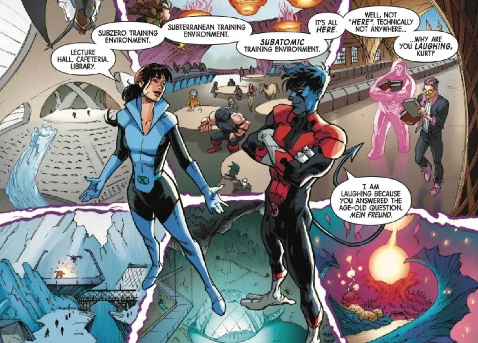 kitty pryde showcases x-men's new school to nightcrawler