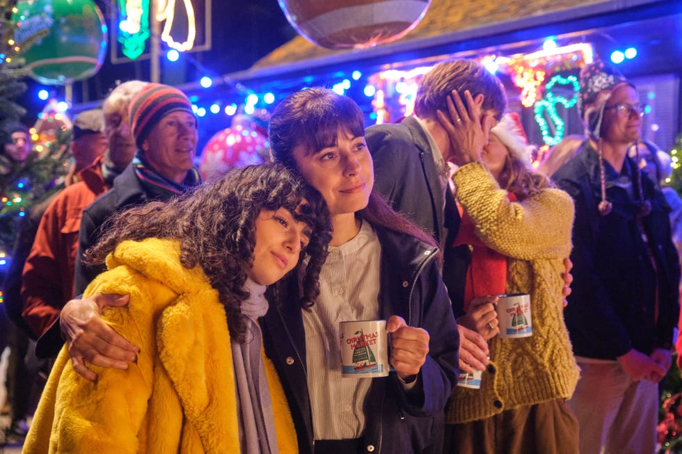 melina sinadinou zahra ahmadi, sally bretton, kris marshall, beyond paradise christmas special 2023