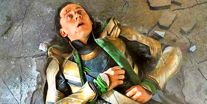 Loki incapacitated by the Hulk in The Avengers