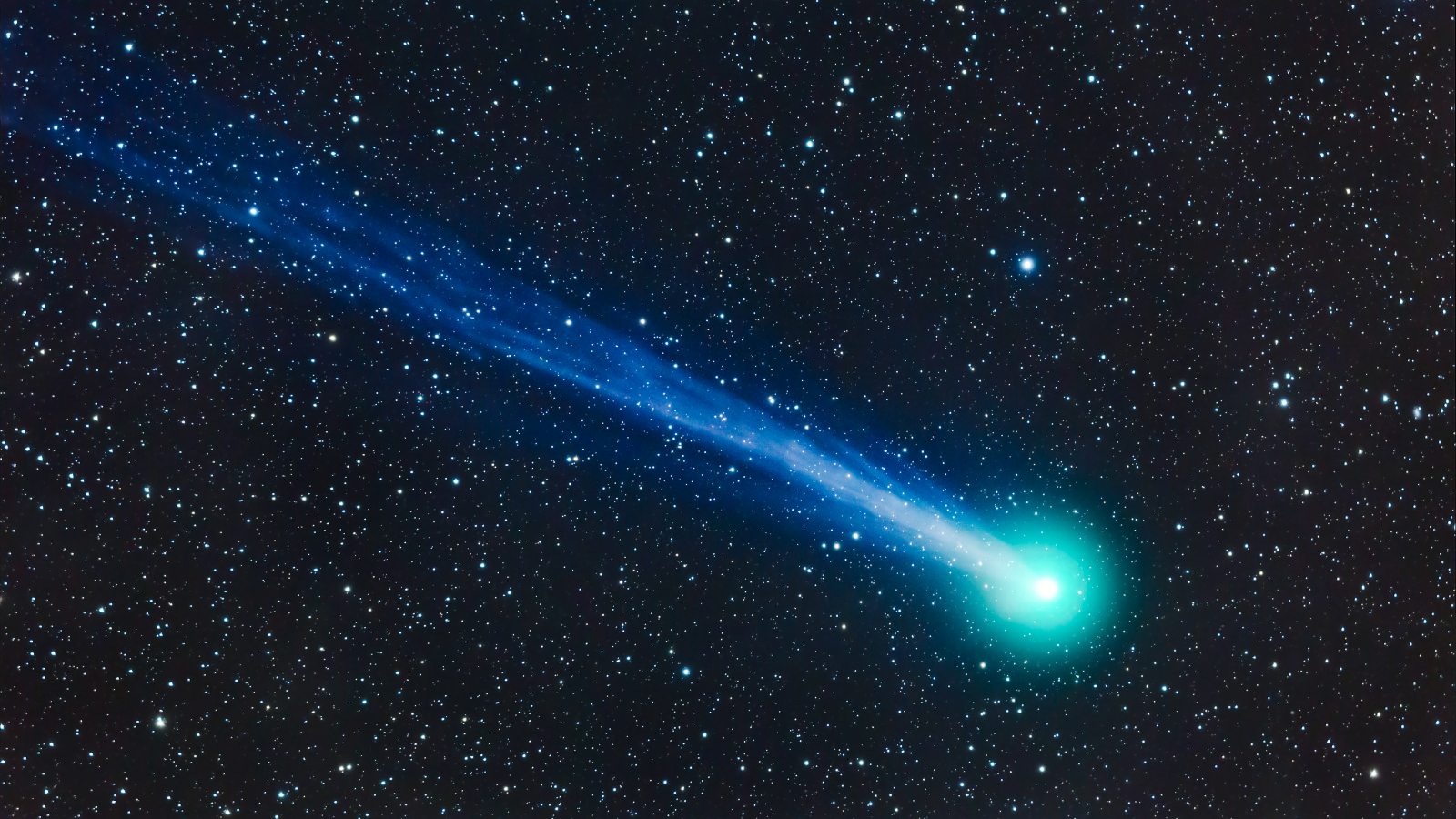 A photograph of Comet Lovejoy in 2011