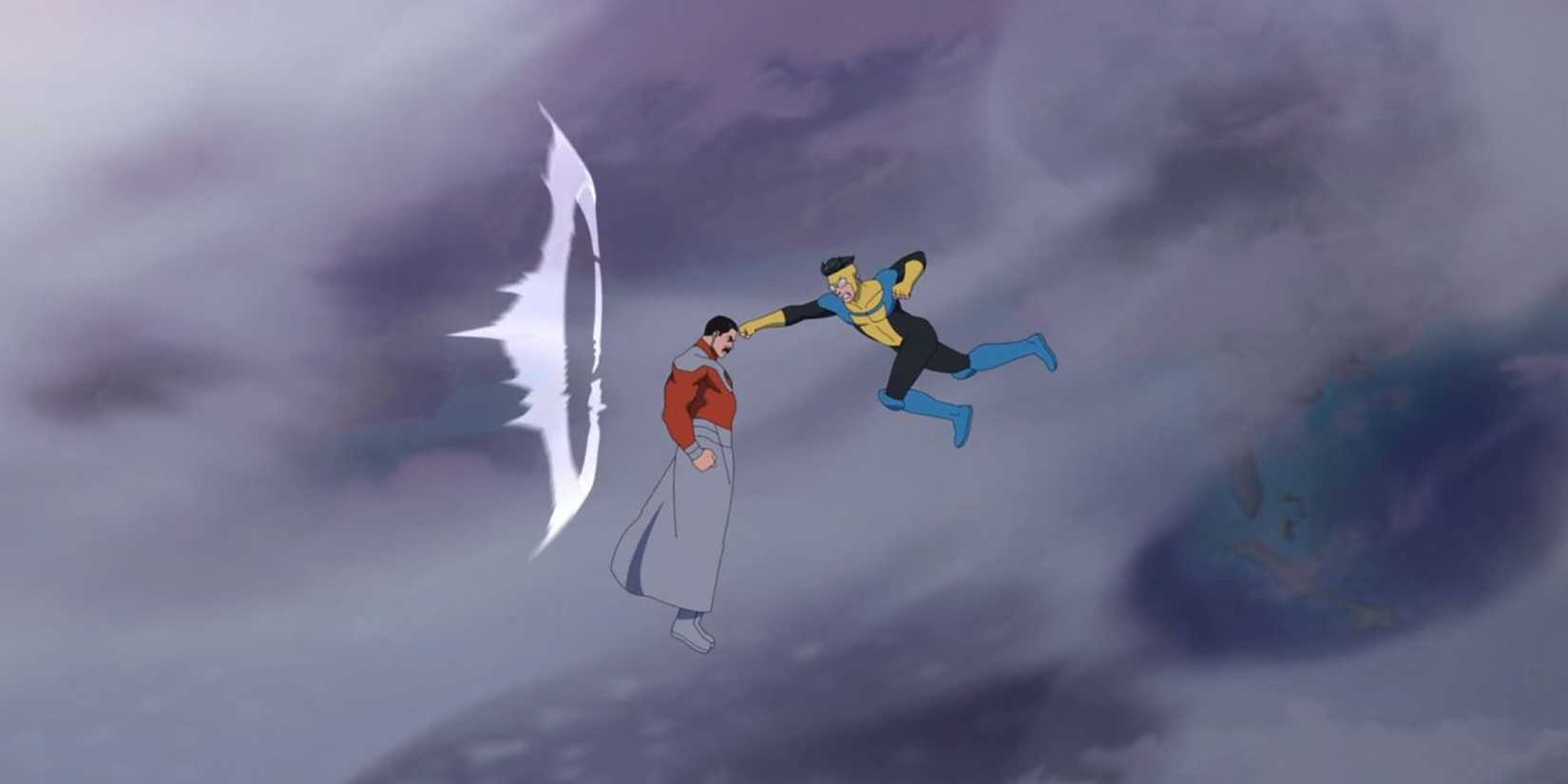 Mark punches Thragg in Invincible season 4, episode 7