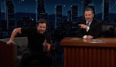 Mark Wahlberg on the April 13, 2026 episode of "Jimmy Kimmel Live!".