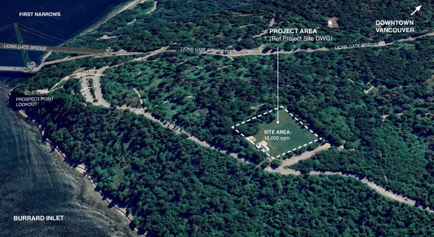 Birds eye view of Stanley Park, Vancouver