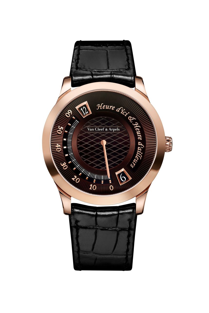 The timepiece displays two time zones.