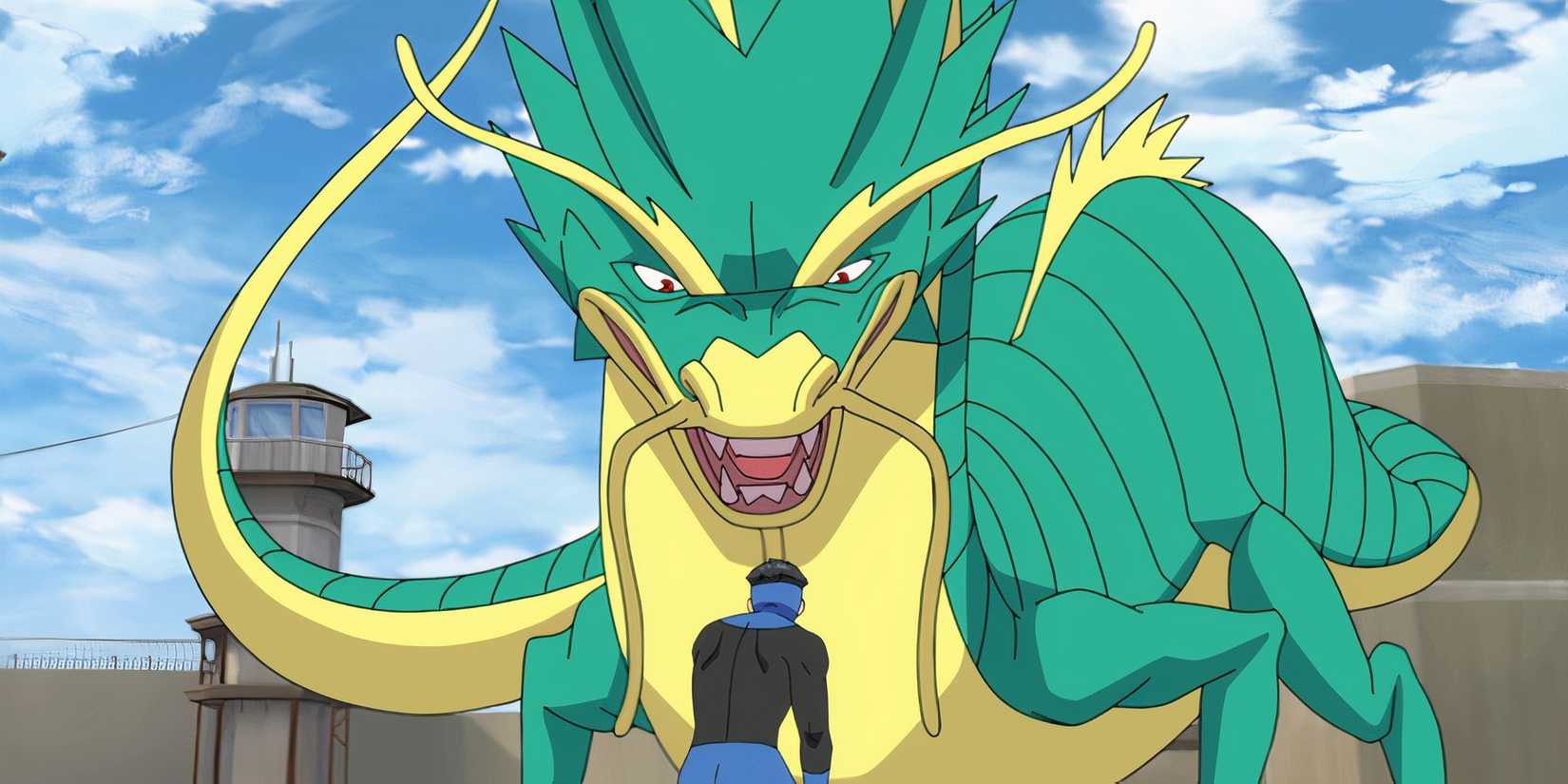 Mister Liu in his dragon form looking down at Mark in Invincible
