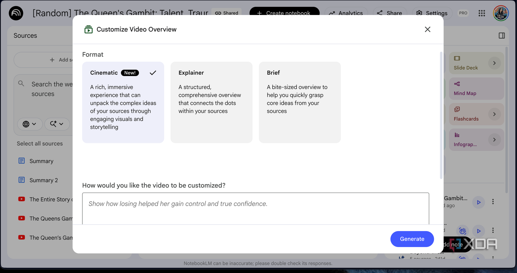 notebooklm cinematic video overview feature