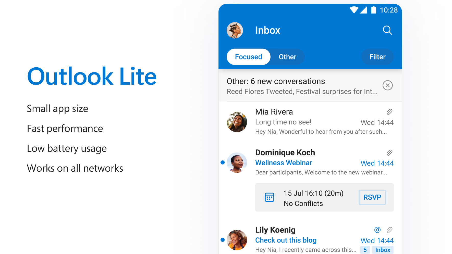 Outlook Lite was a lightweight app for Android.