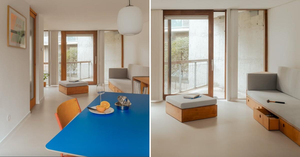 former sewage tank transforms into minimal apartment in amsterdam