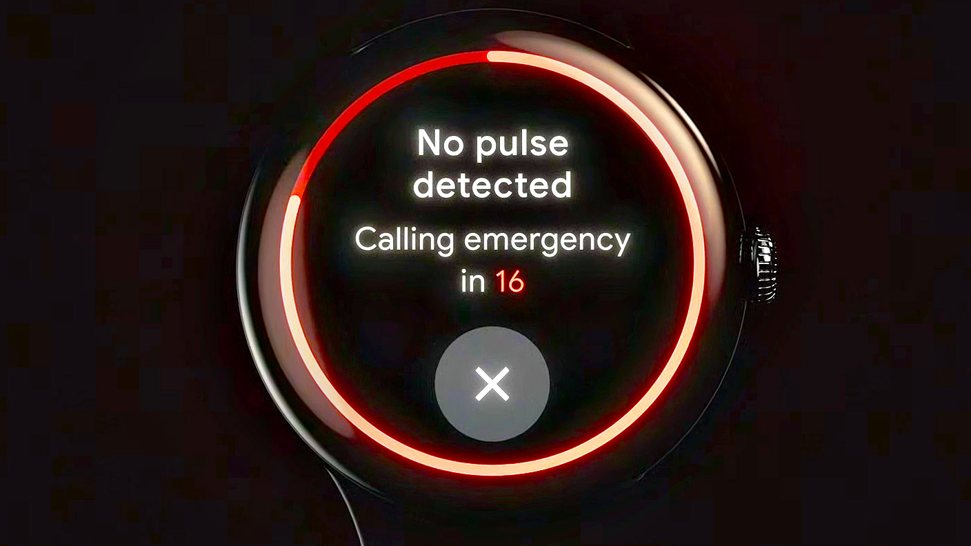 A slide from the Pixel Watch 3 launch event introducing the new Loss of Pulse Detection feature