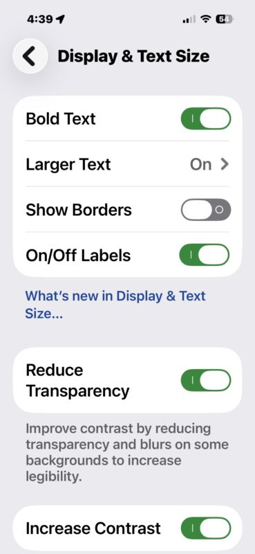 Reduce Transparency gets rid of much Liquid Glass look