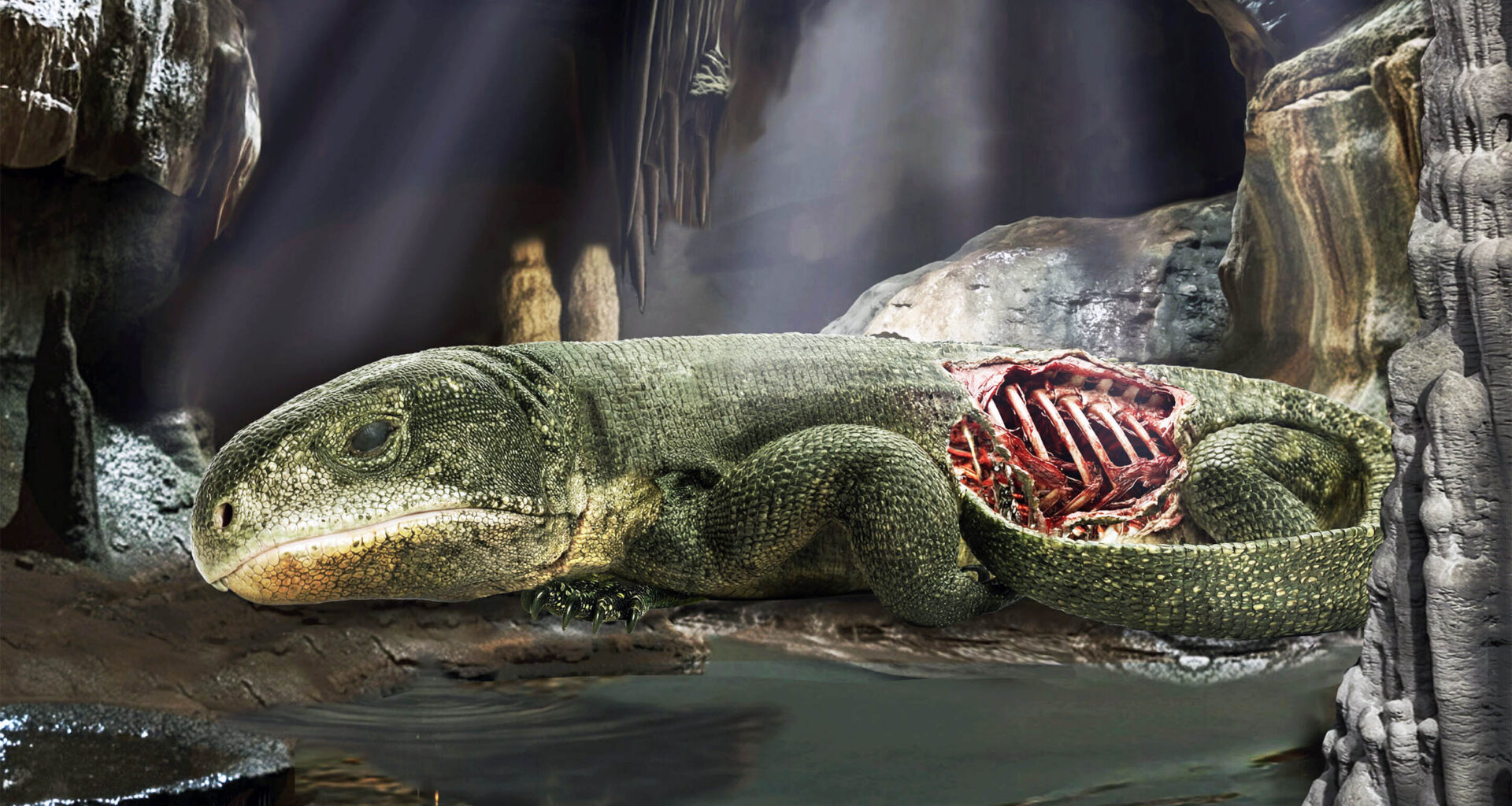 Mummified reptile reveals how modern humans learned to breathe