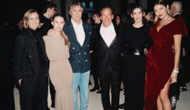 Carolina Cucinelli, Alexis Friedman, Brunello Cucinelli, Gary Friedman, Arianna Friedman and Bella Hunter