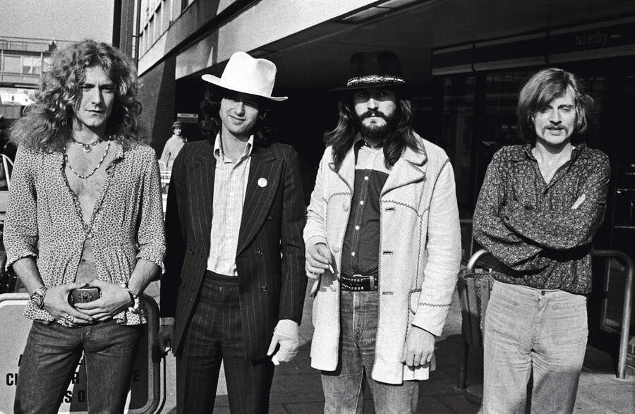 Led Zeppelin on June 05, 1973 (L-R) Robert Plant, Jimmy Page, John Bonham and John Paul Jones