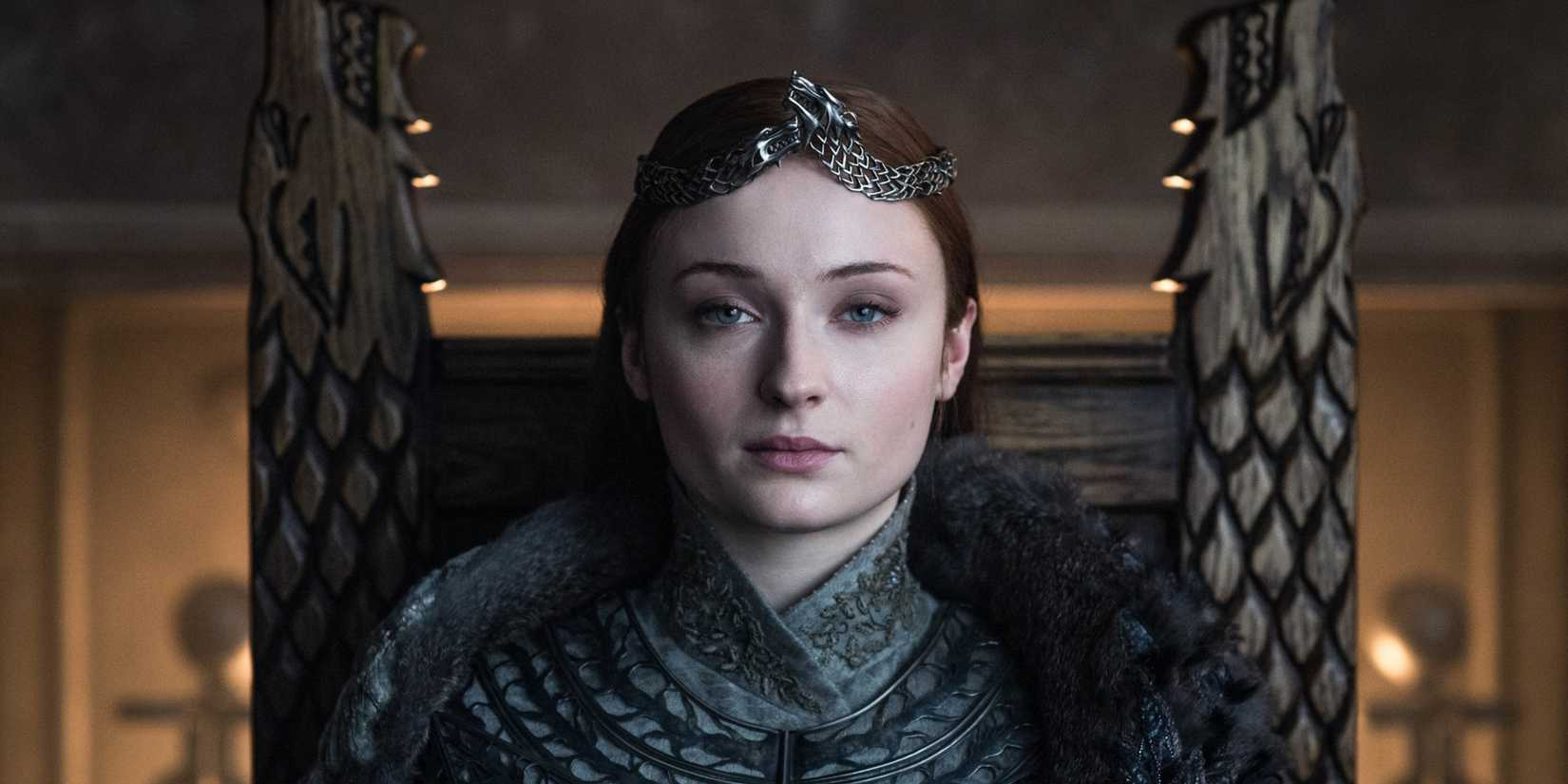 Sansa Stark as Queen of the North in Game of Thrones
