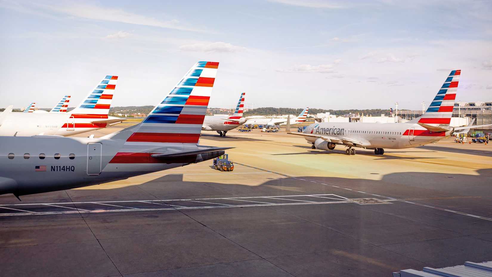 American Airlines planes in Charlotte