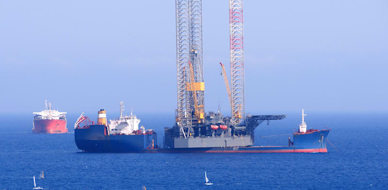 Drilling platform off Limassol  credit: Shutterstock Andriy Markov