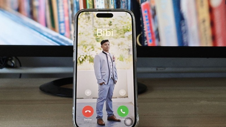 iPhone showing a call screen
