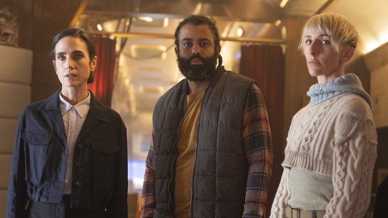 Melanie, Layton, and Bess in Snowpiercer