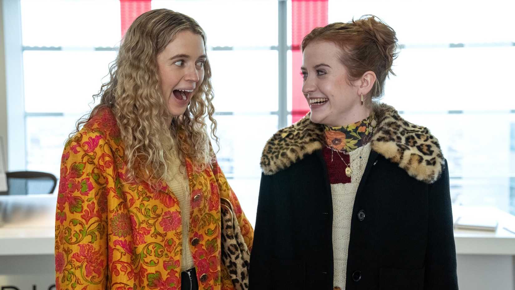 Sofia Oxenham and Mairead Tyers laughing in Extraordinary