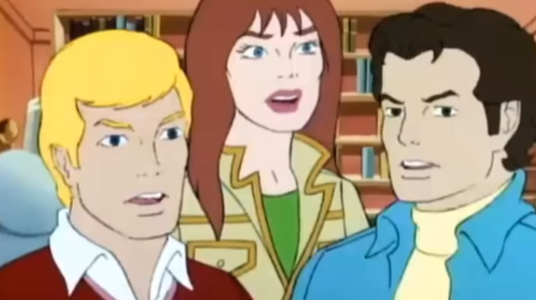 Bobby Drake, Angelica Jones, and Peter Parker during the opening of 